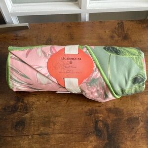 Agua Bendita Tropical Pink and Green Towel